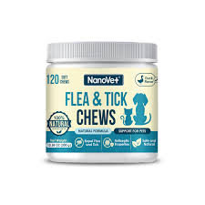 Nanovet Pet Flea and Tick Chews For Cat and Dog 120 Soft Chew